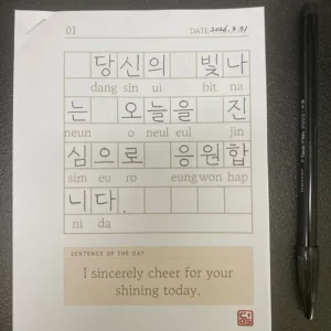 Printable Korean Handwriting Practice Sheets (20 Pages)