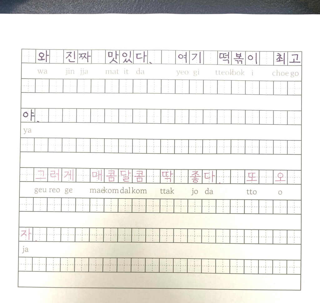 Korean Writing Practice PDF