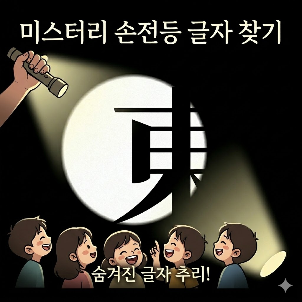 한자한문게임수업_미스터리 손전등 글자 찾기